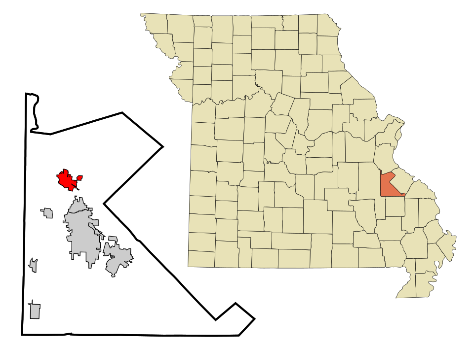 Locator map of Bonne Terre