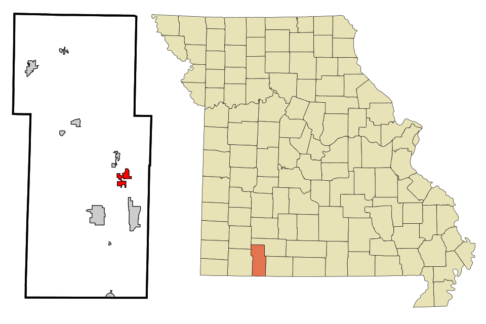 Locator map of Branson West