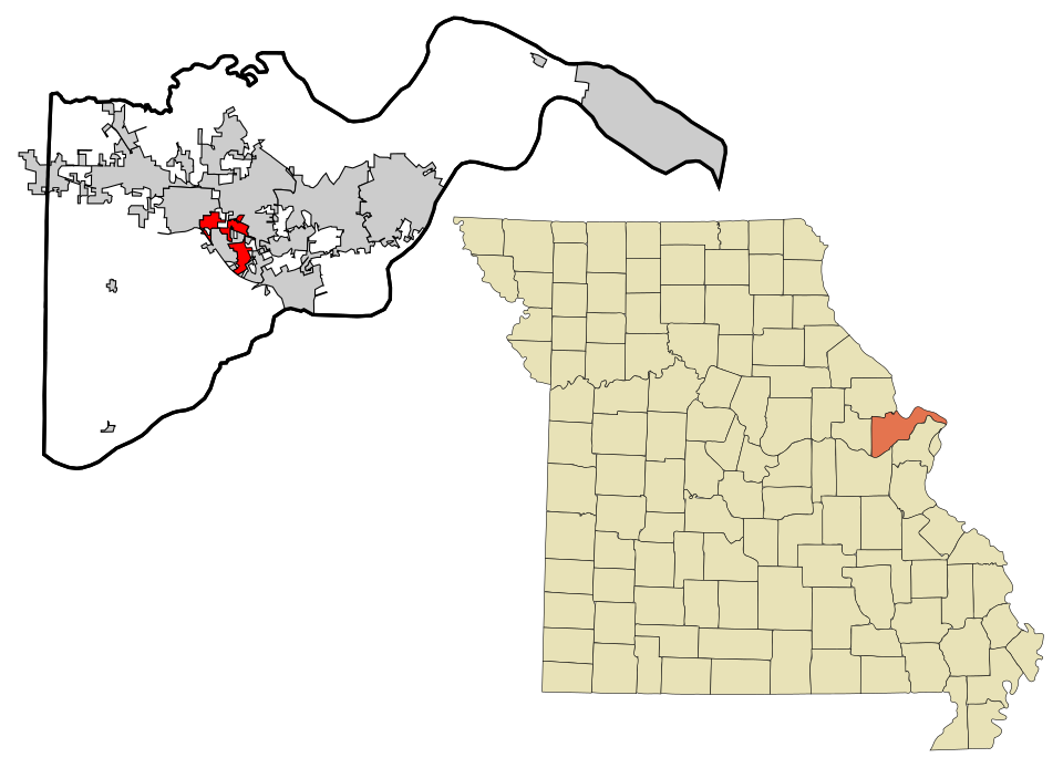 Locator map of Dardenne Prairie