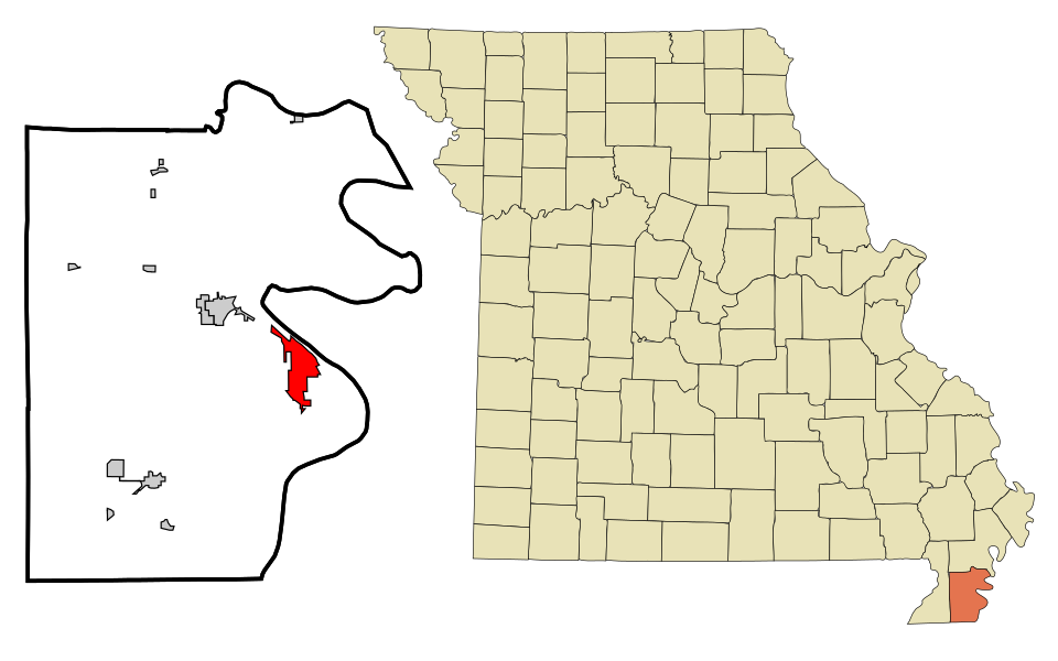 Locator map of Caruthersville