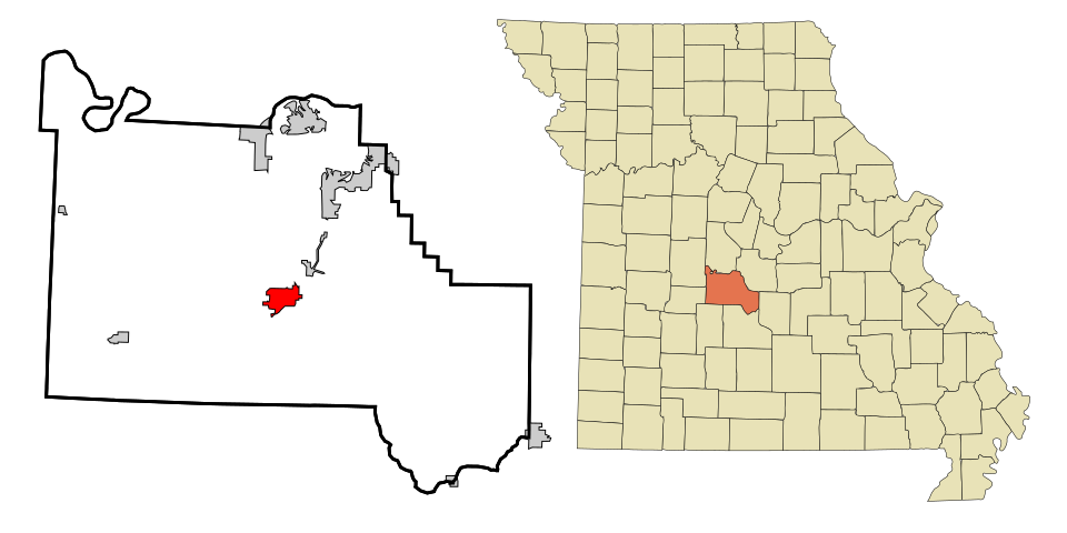 Locator map of Camdenton