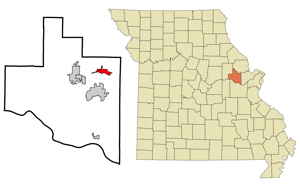 Locator map of Wright City