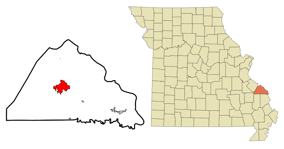 Locator map of Perryville