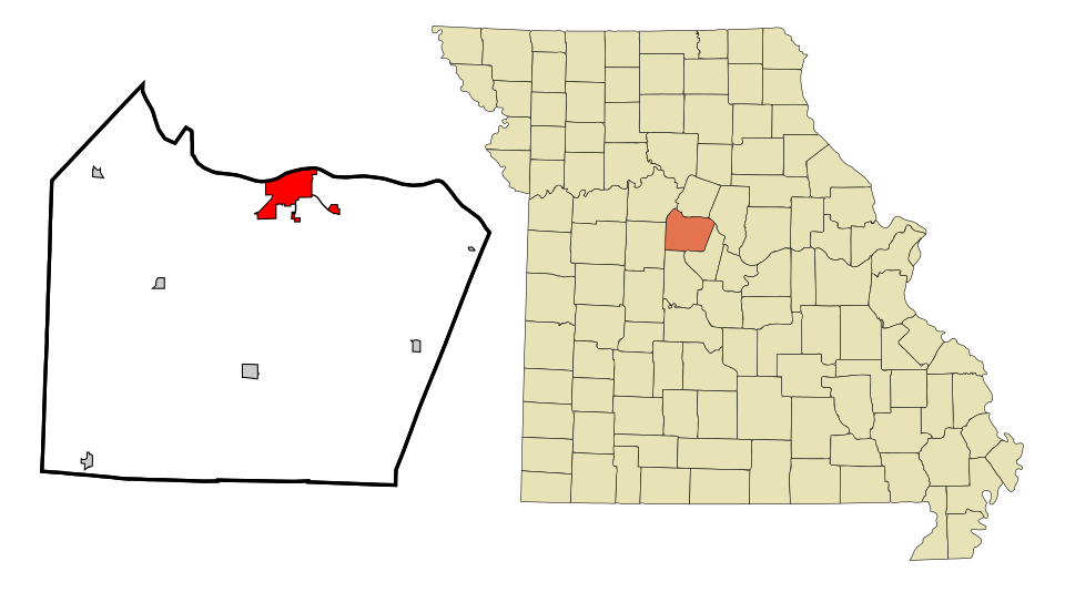 Locator map of Boonville