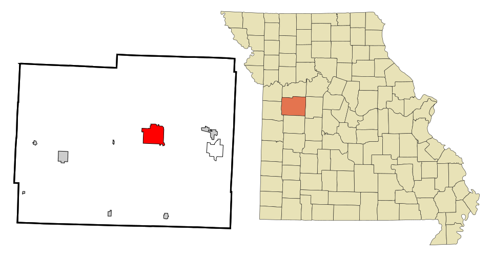 Locator map of Warrensburg