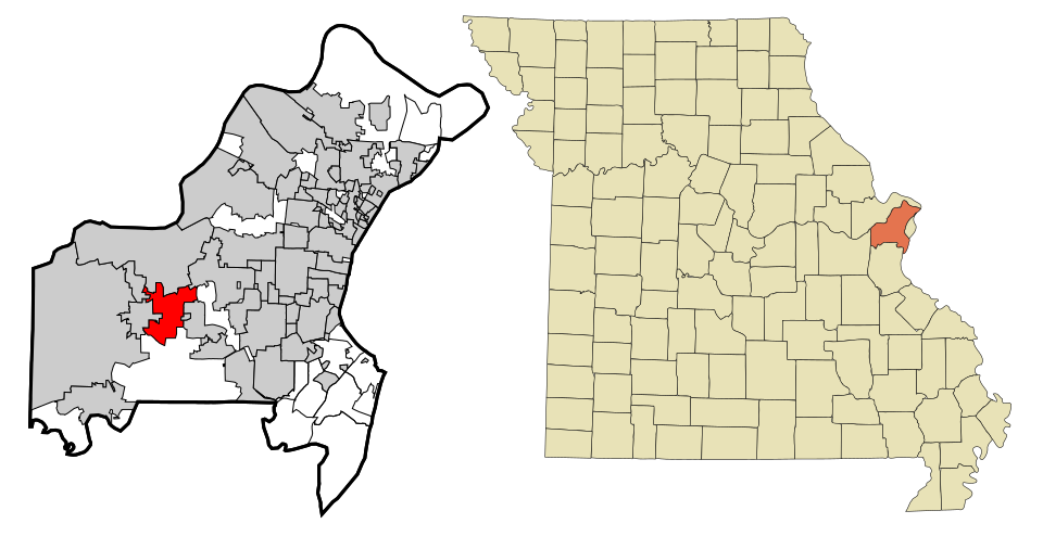 Locator map of Ballwin