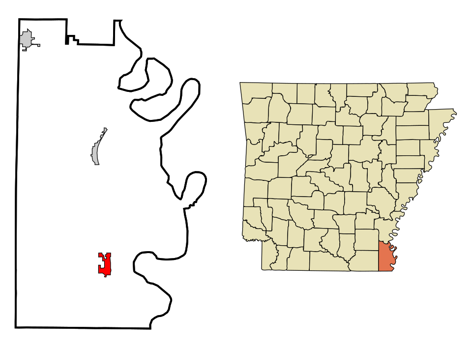 Locator map of Eudora