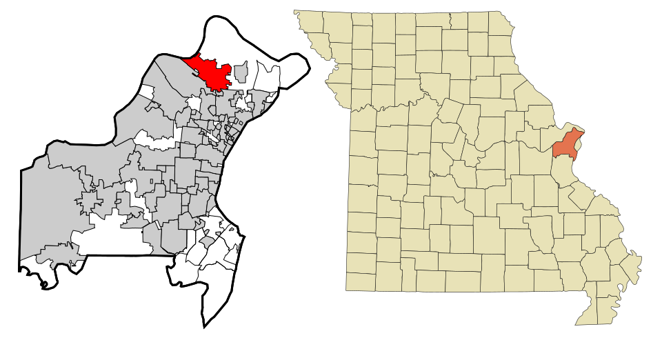 Locator map of Florissant