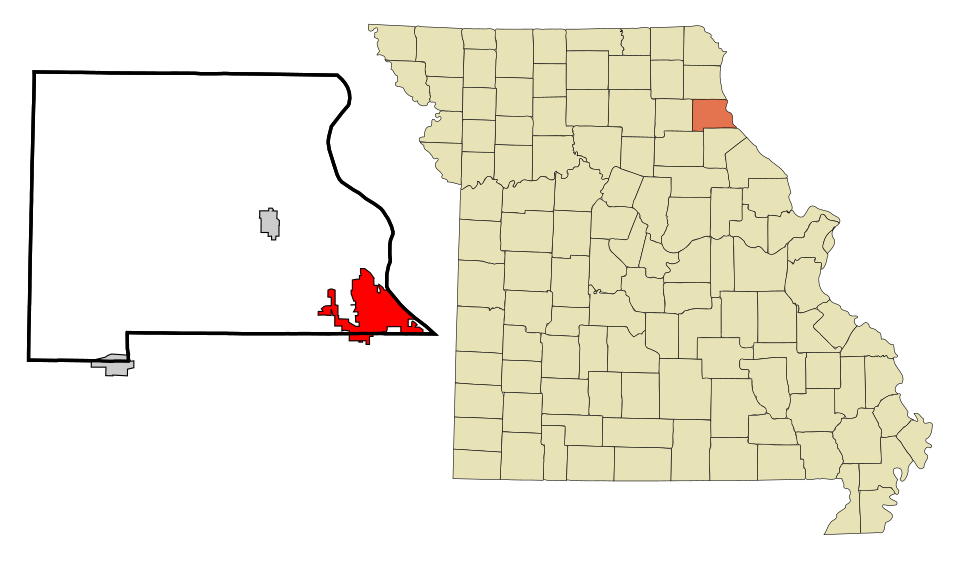 Locator map of Hannibal