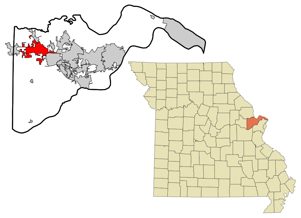 Locator map of Wentzville