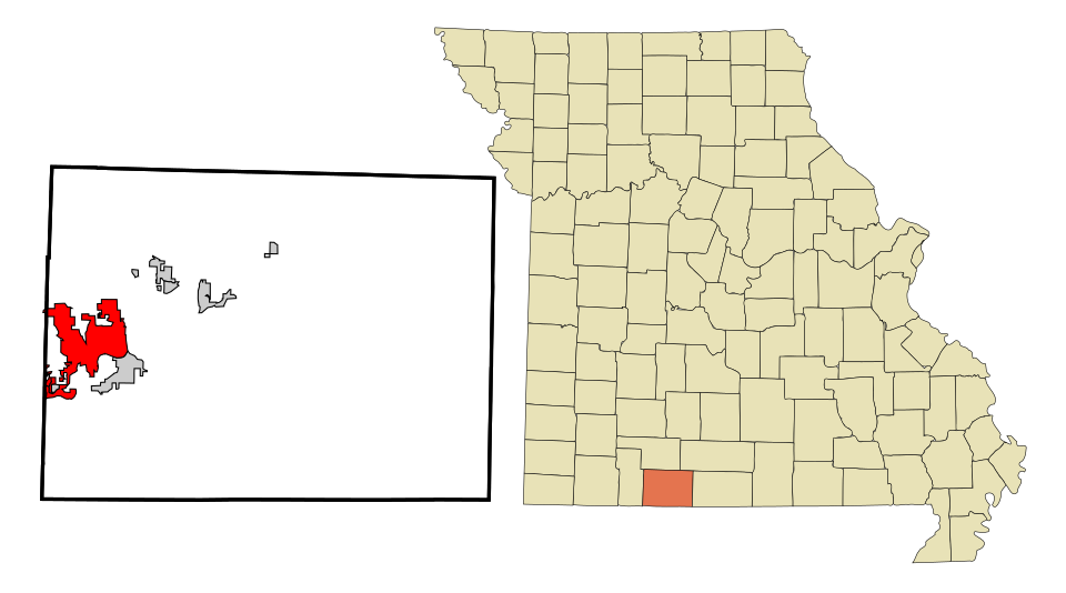 Locator map of Branson