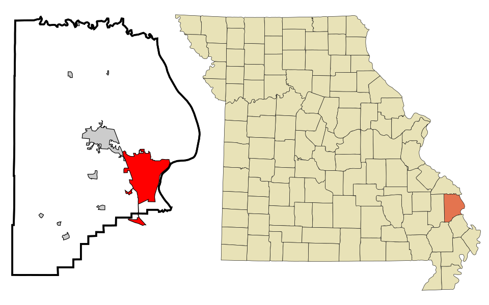 Locator map of Cape Girardeau