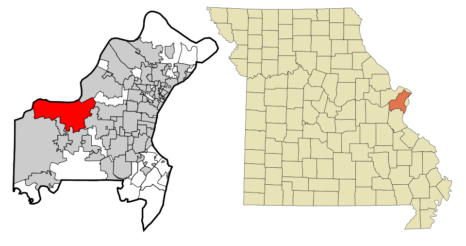 Locator map of Chesterfield