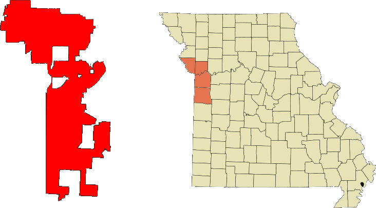 Locator map of Kansas