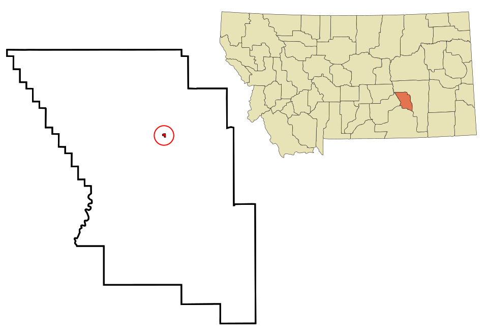 Locator map of Hysham