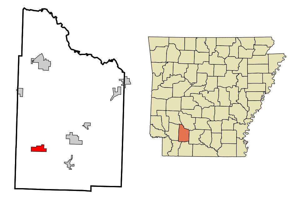 Locator map of Bodcaw