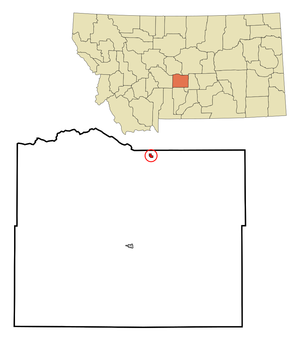 Locator map of Judith Gap