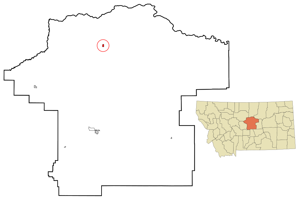 Locator map of Winifred