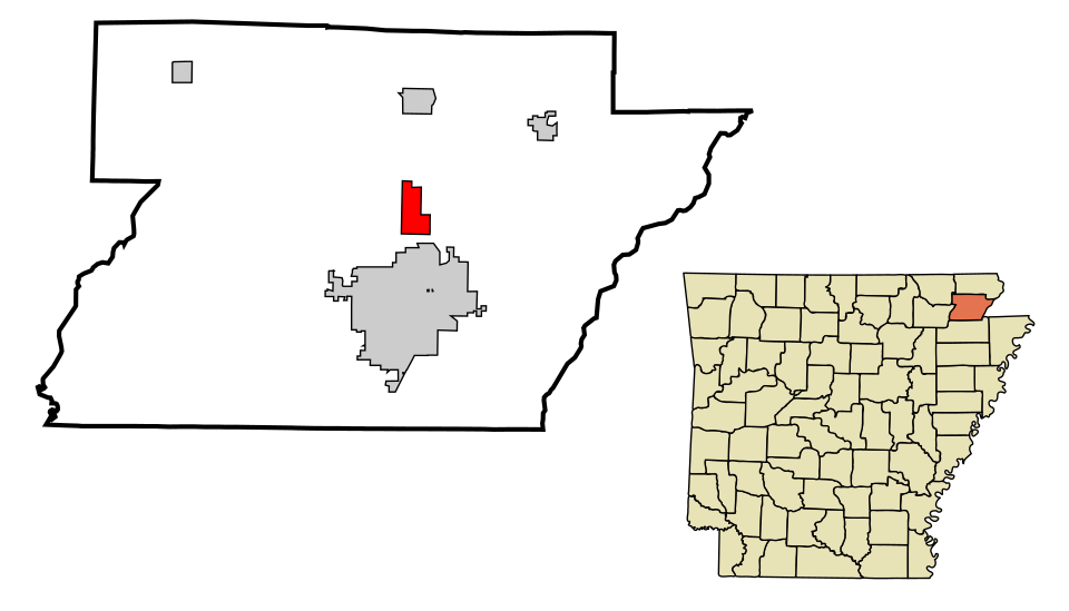 Locator map of Oak Grove Heights