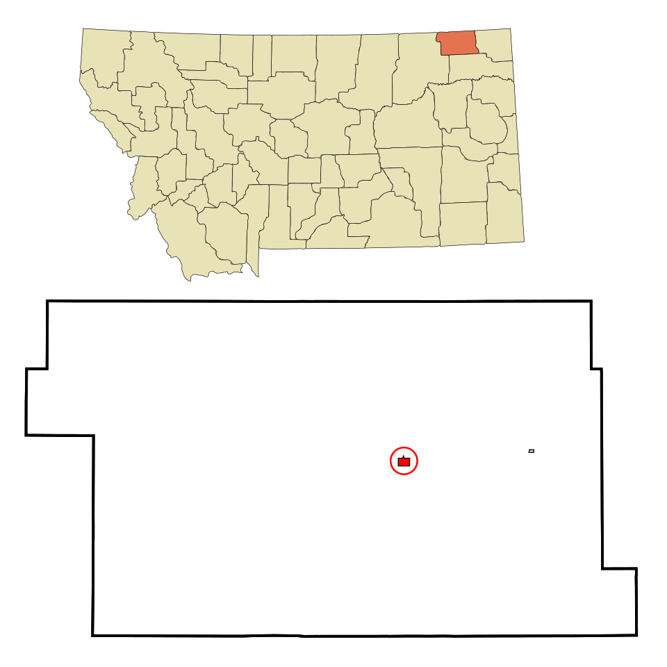 Locator map of Scobey