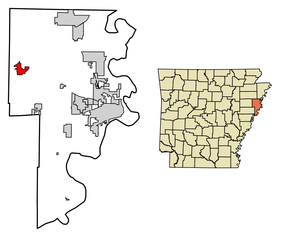 Locator map of Earle