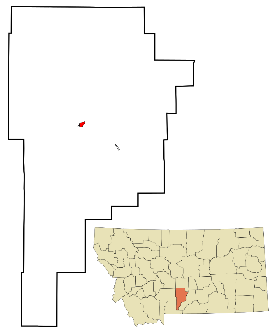 Locator map of Big Timber