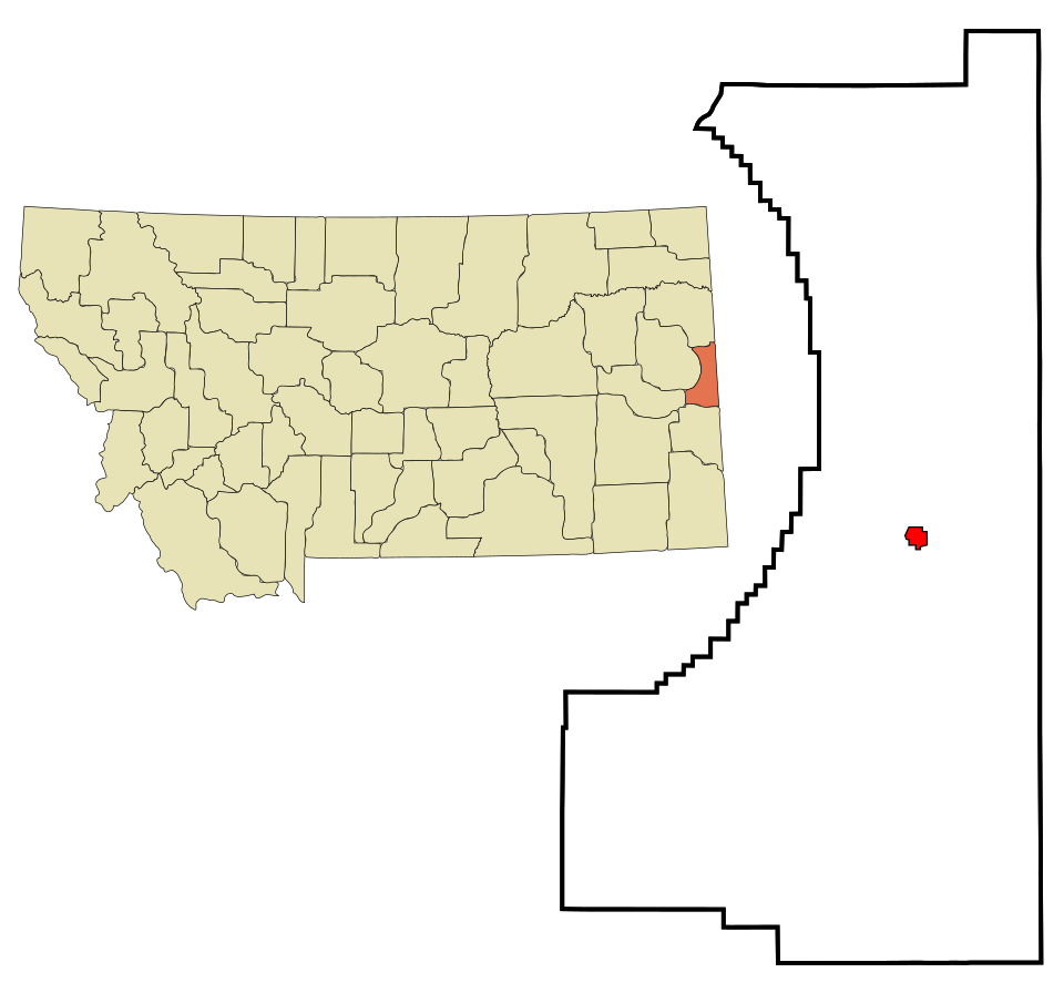 Locator map of Wibaux