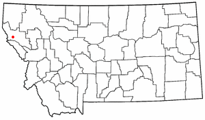Locator map of Thompson Falls