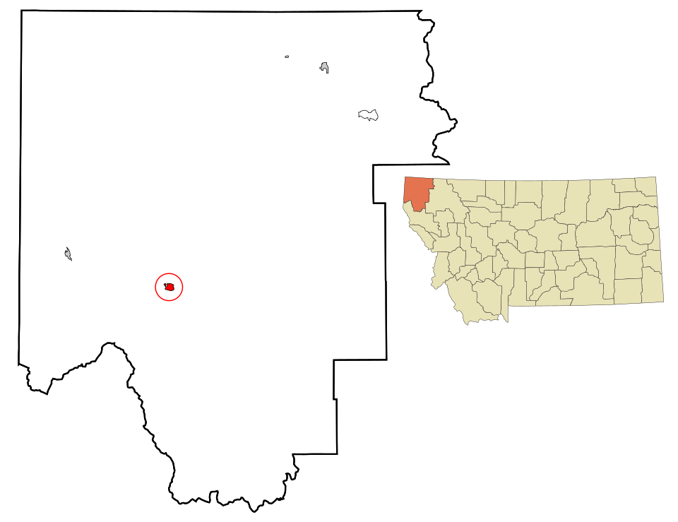 Locator map of Libby