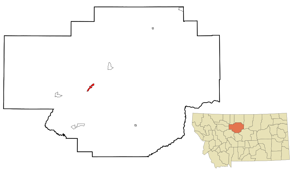 Locator map of Fort Benton