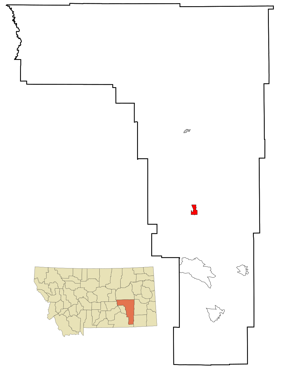 Locator map of Colstrip