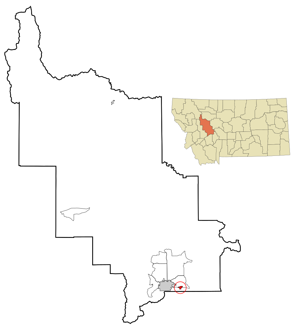 Locator map of East Helena