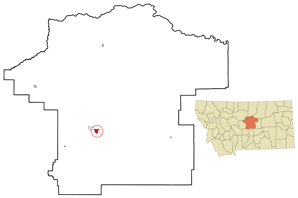 Locator map of Lewistown