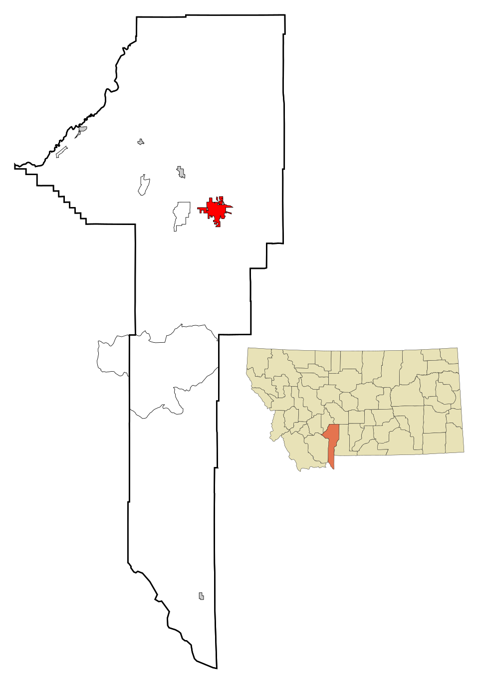 Locator map of Bozeman
