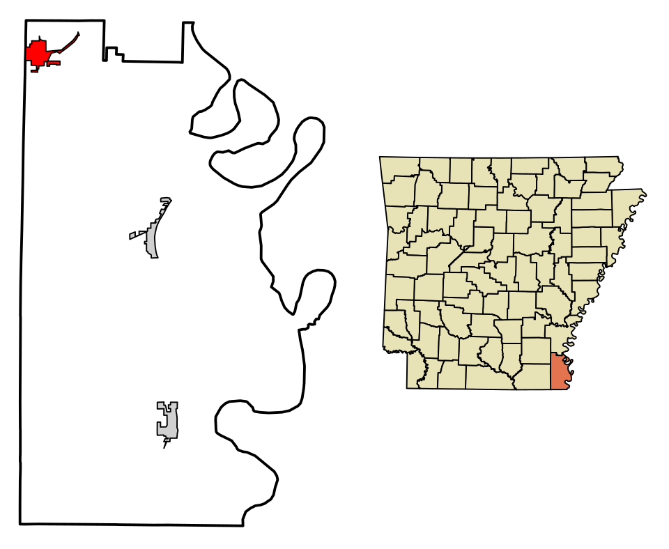 Locator map of Dermott