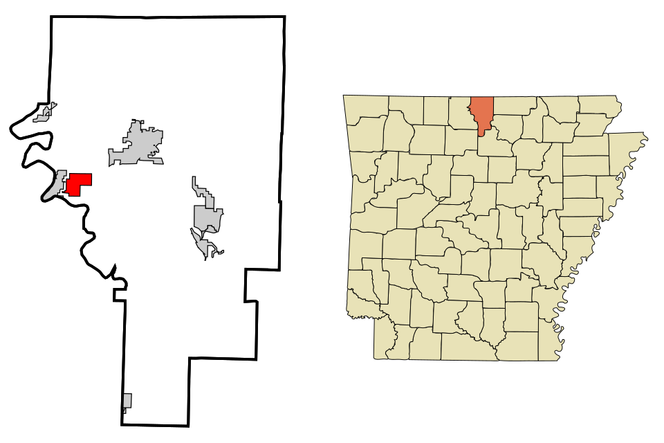 Locator map of Gassville