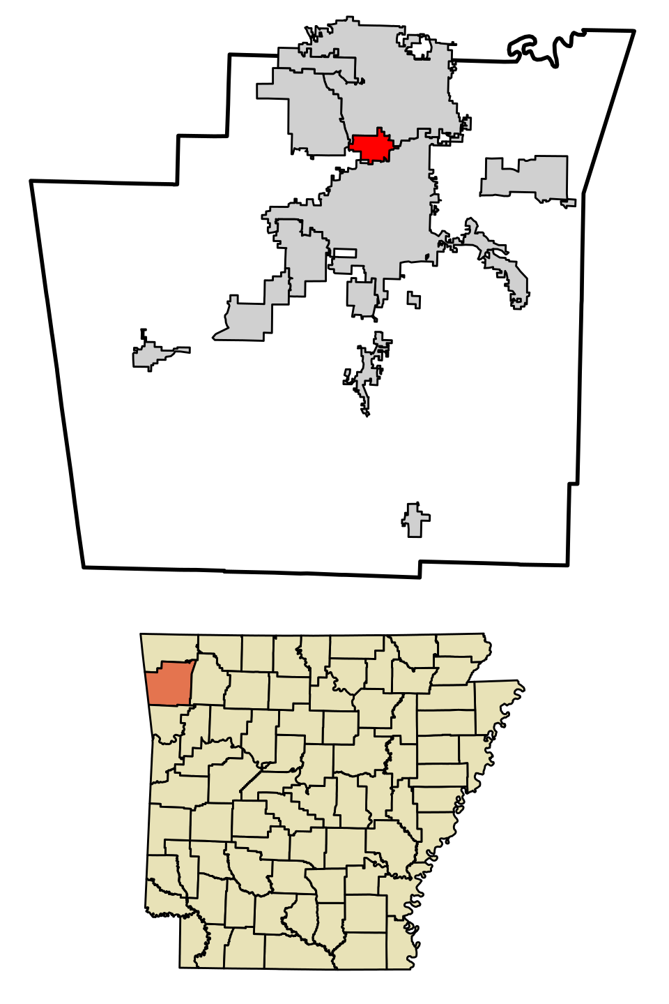 Locator map of Johnson