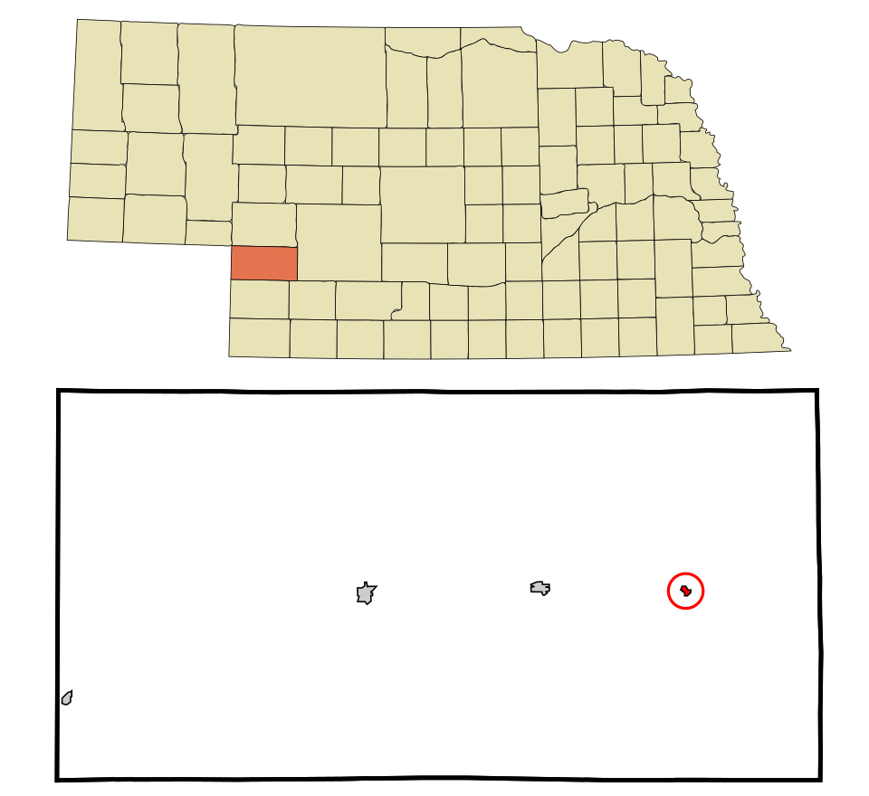 Locator map of Elsie
