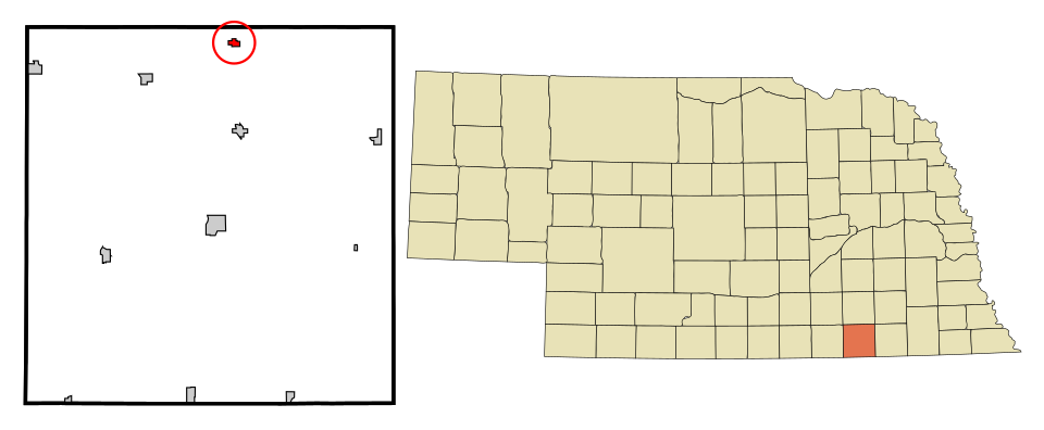 Locator map of Bruning