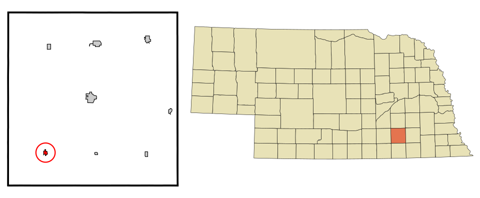 Locator map of Shickley