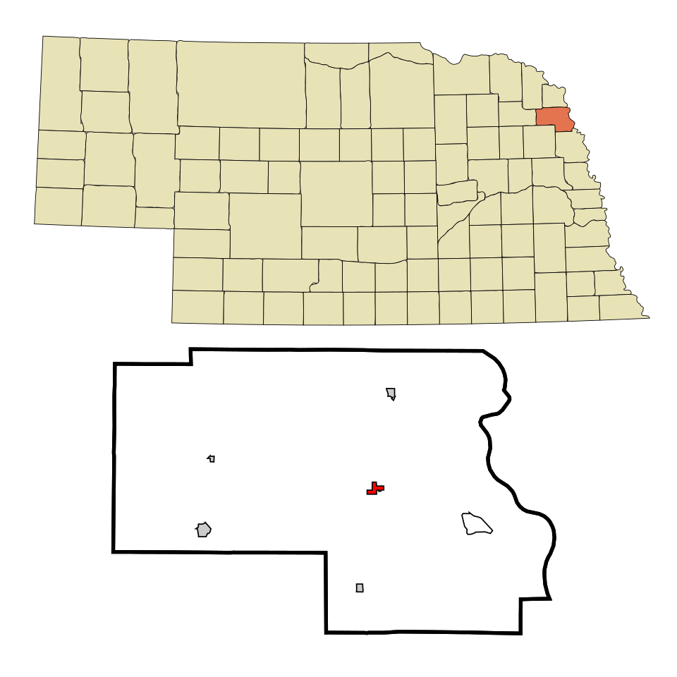 Locator map of Walthill