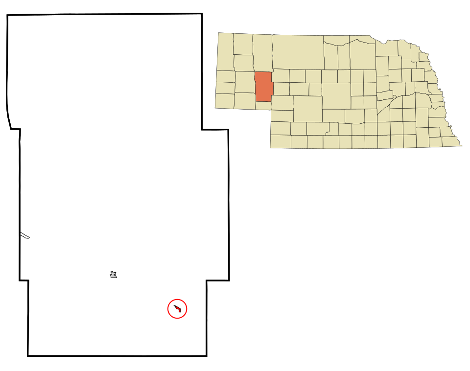 Locator map of Lewellen