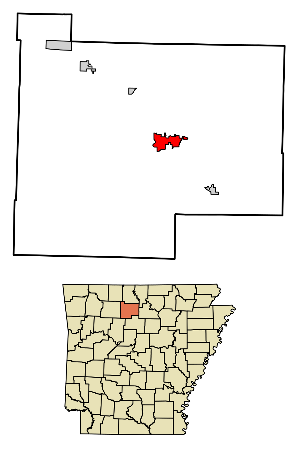 Locator map of Marshall