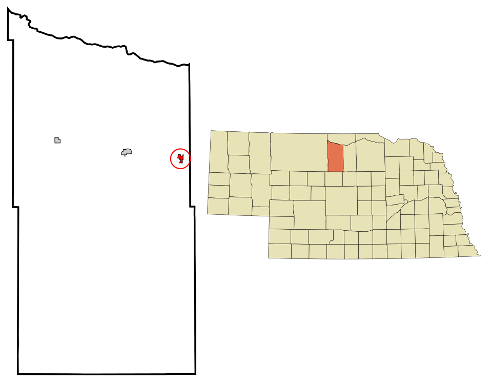 Locator map of Long Pine