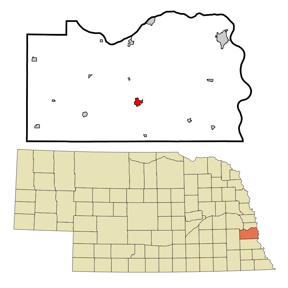 Locator map of Weeping Water