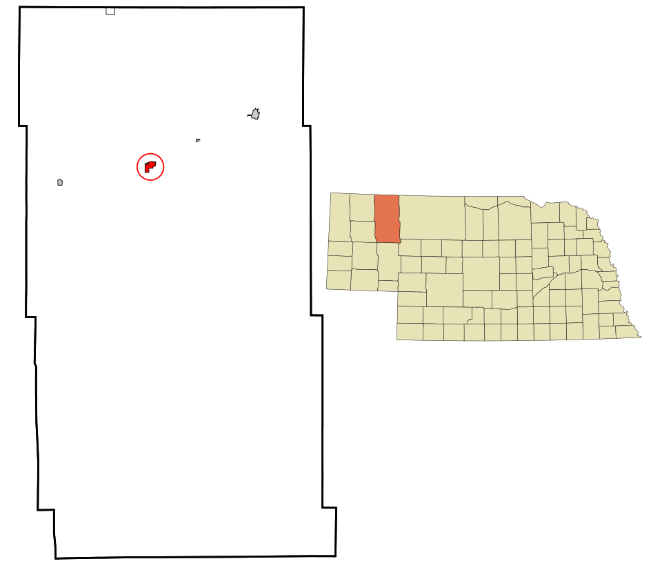 Locator map of Rushville