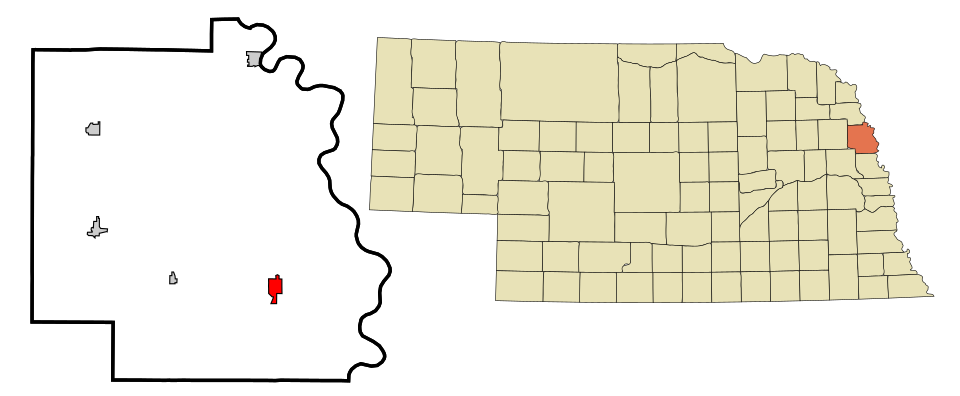 Locator map of Tekamah