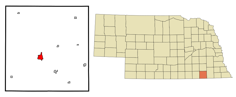 Locator map of Fairbury