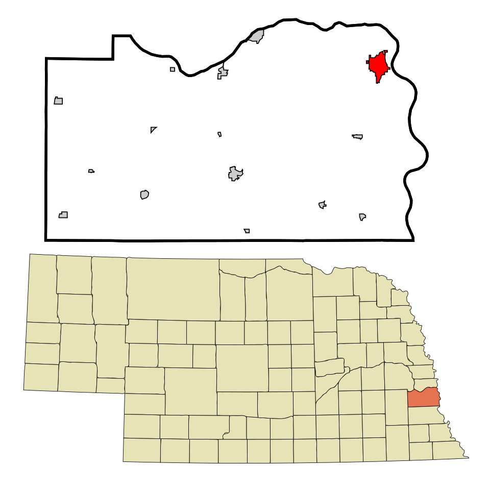 Locator map of Plattsmouth