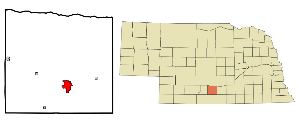Locator map of Holdrege